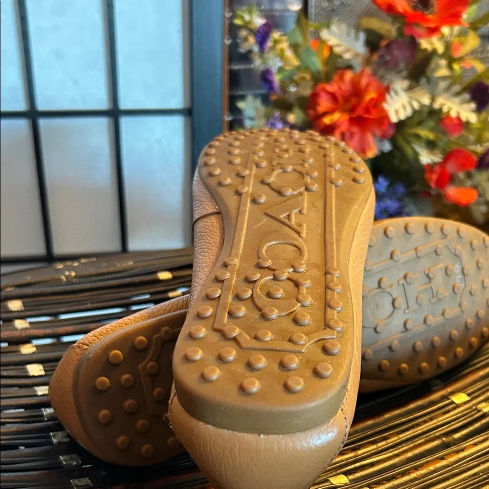Coach Women's Brown Leather Loafers - Picture 7 of 7